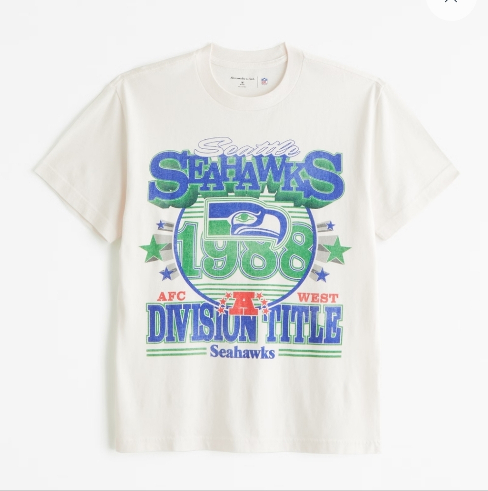 NWT Retro Abercrombie & Fitch Seattle Seahawks Graphic T-Shirt
